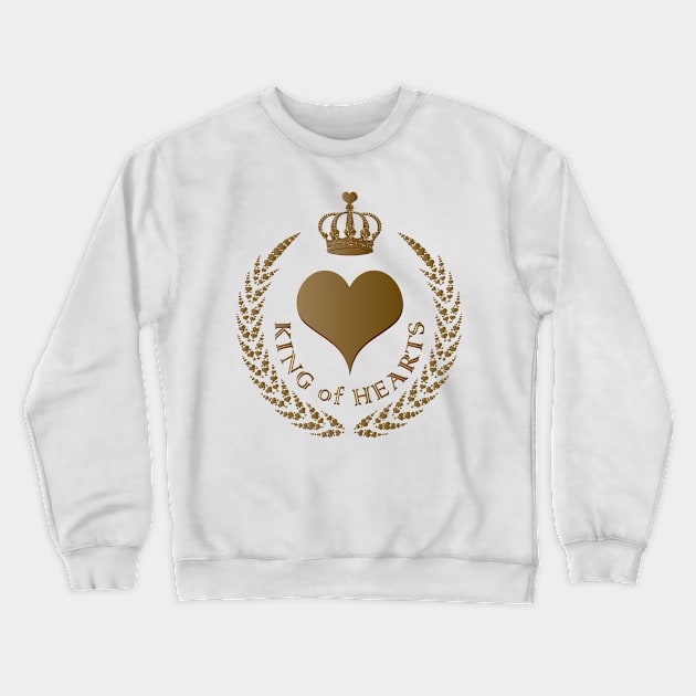 King of Hearts Crewneck Sweatshirt by thematics